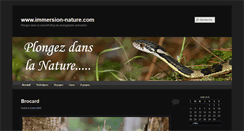 Desktop Screenshot of immersion-nature.com